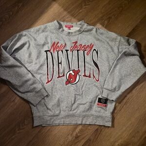 Mitchell & Ness X New Jersey Devils NHL Crewneck Sweater Medium